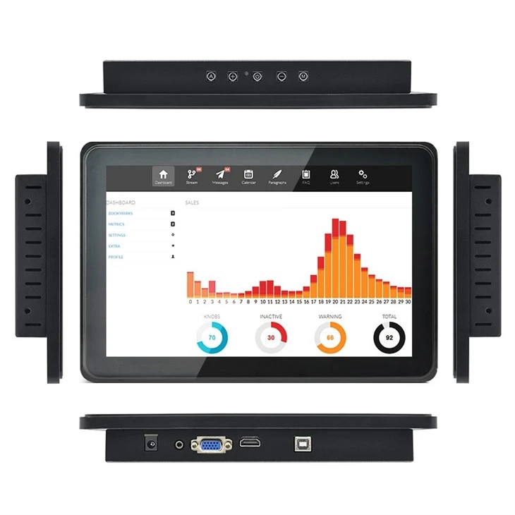 10.1'' IP65 Waterproof 1920×1200 Resolution 800 Nits Lcd Display For Slot Machine